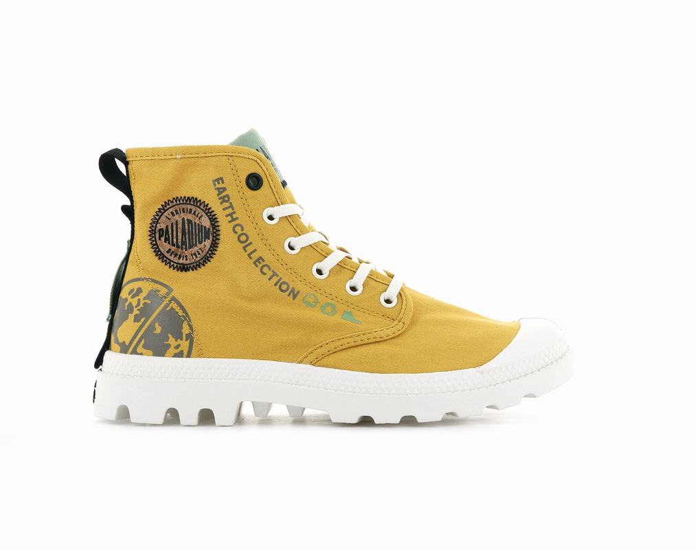 Palladium Pampa Organic Metro Mens Boots Yellow Australia [BOHANQ-261]